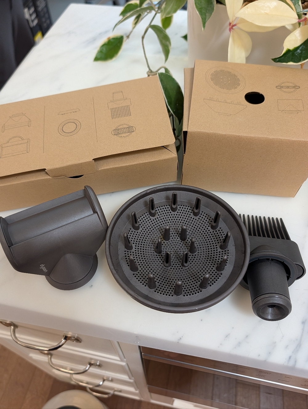 Dyson Dark Gray Hair Dryer Styling Attachments Trio